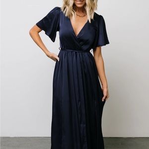 *NWT* Baltic Born Sicily Satin Maxi Dress - Navy